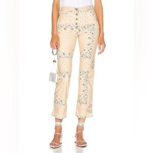 Miaou Junior Pant in Beige Bandana Print size 26